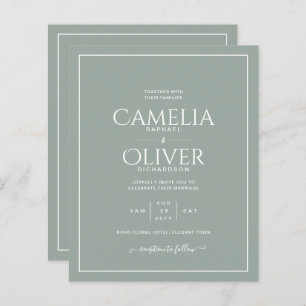 BUDGET Olive Sage Green MONOCHROME Mariage