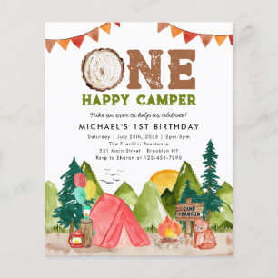 Budget One Happy Camper Woodland Bear 1er annivers