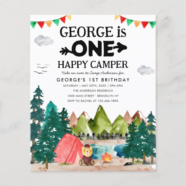 Budget ONE Happy Camper Woods Camping 1er annivers (Devant)
