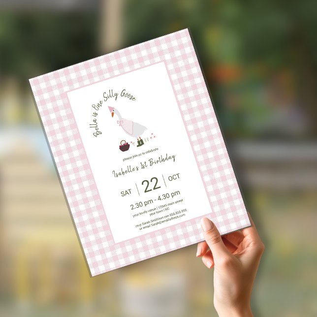 Budget One Silly Goose Filles Rose  1er Anniversai (Créateur téléchargé)