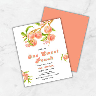 Budget One Sweet Peach Fruit 1er anniversaire Invi