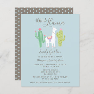Budget Ooh La Llama Baby shower mignon bleu & marr