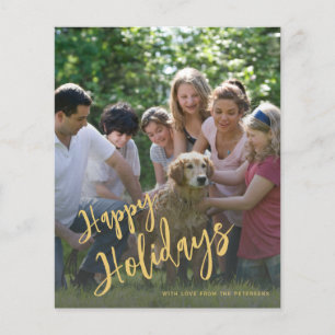 Budget or Happy Holidays photo Holiday Card