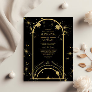 Budget Or Noir Étoiles Célestes Mariage