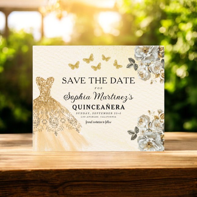 Budget Or Save the Date Anniversaire Quinceanera (Créateur téléchargé)