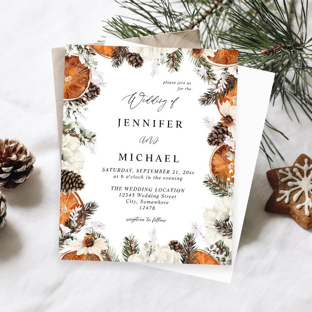 Budget Orange & Blanc Floral Rustique Mariage (Créateur téléchargé)