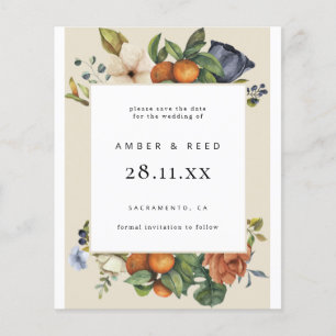 Budget Orange Été Floral Botanique Bohème