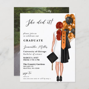 Budget Orange Simple Photo Elle L'A Fait Diplôme