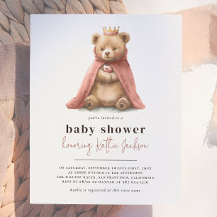 Budget Ourson Royal Princesse Fille Baby Shower