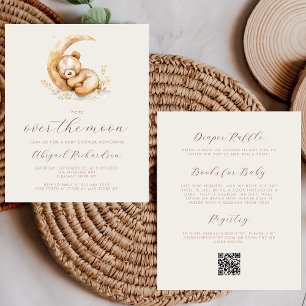 Budget Over the Moon Ours Code QR Baby Shower