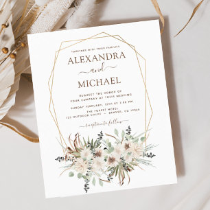 Budget Pampas Boho Eucalyptus Mariage