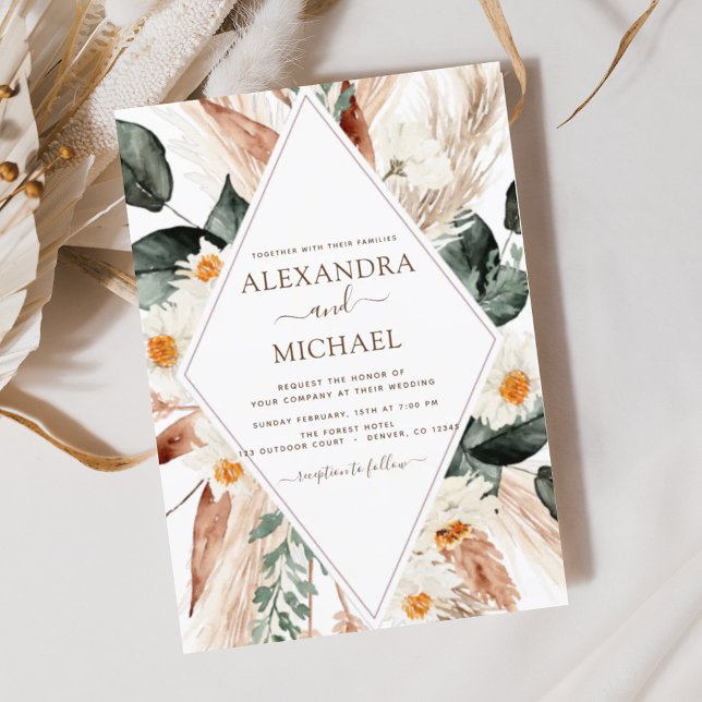 Budget Pampas Boho Eucalyptus Mariage (Créateur téléchargé)