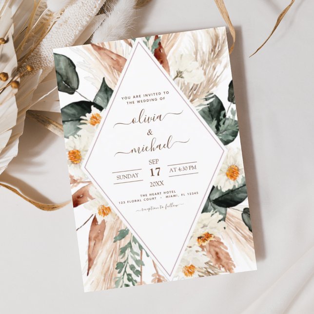 Budget Pampas Boho Eucalyptus Mariage (Créateur téléchargé)