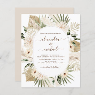 Budget Pampas Boho Eucalyptus Mariage