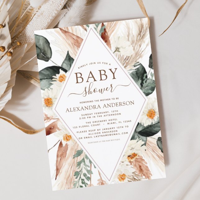 Budget Pampas Grass Baby shower Boho Eucalyptus (Créateur téléchargé)
