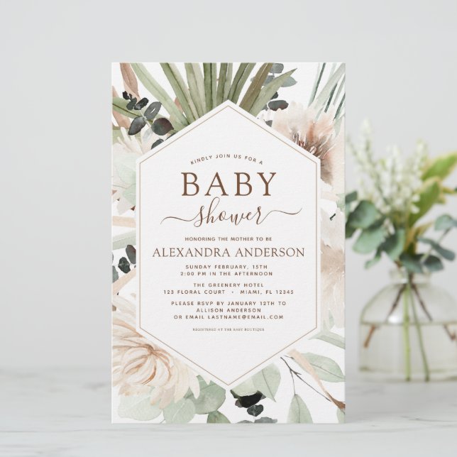 Budget Pampas Grass Baby shower Boho Eucalyptus (Debout devant)