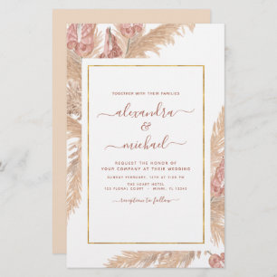 Budget Pampas Grass Bohème Bohème Mariage Tropical