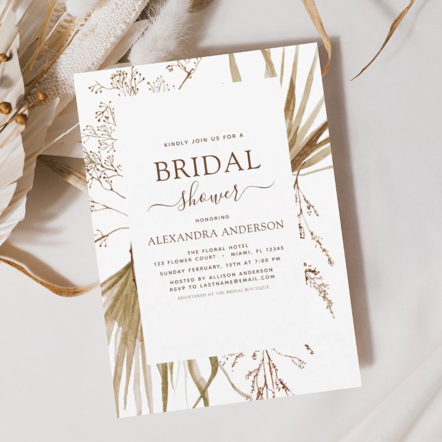 Budget Pampas Grass Bohemian Boho Fête des mariées (Créateur téléchargé)