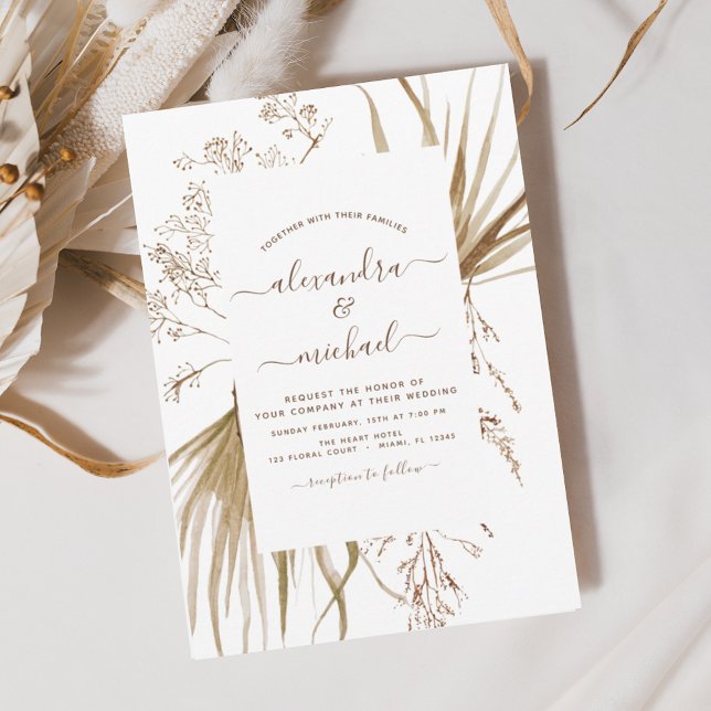 Budget Pampas Grass Bohemian Boho Mariage (Créateur téléchargé)