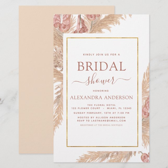 Budget Pampas Grass Fête des mariées Bohemian Boho (Devant / Derrière)