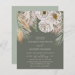Budget Pampas Grass & Floral Sage Mariage vert