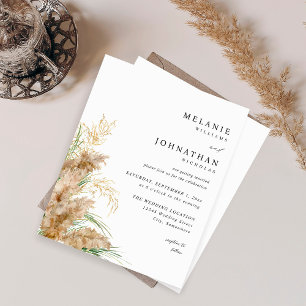 Budget Pampas Grass & Gold Mariage 2