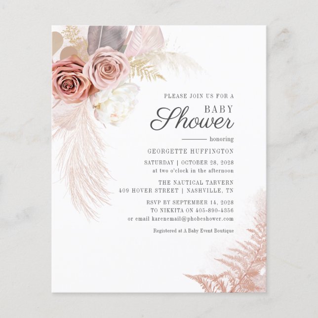 Budget Pampas Grass Terracotta Fête des mariées (Devant)