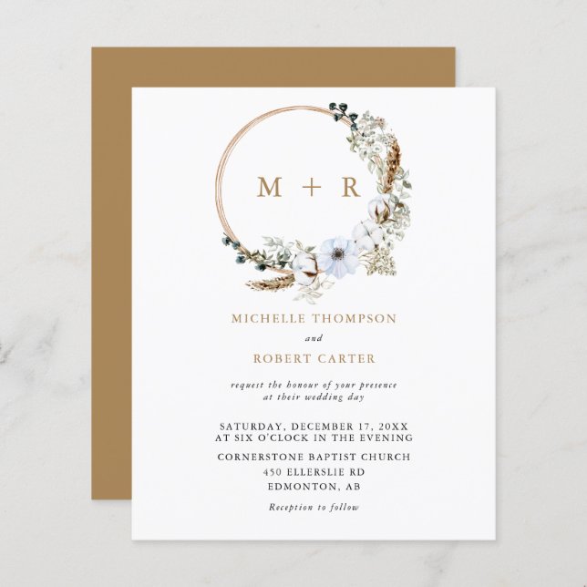 Budget Pampas Gris Mariage Boho AU UK CA (Devant / Derrière)