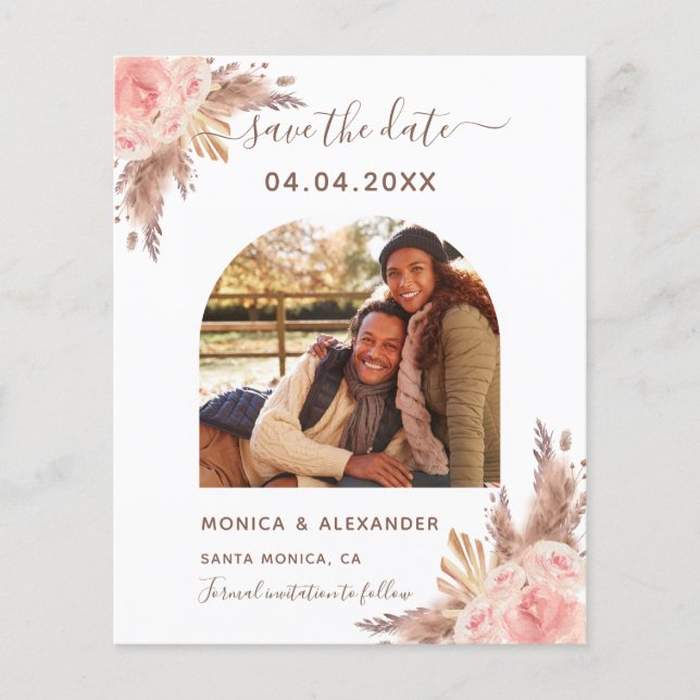 Budget pampas photo qr code mariage Enregistrer la (Devant)