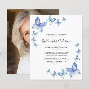 BUDGET Papillon Célébration de la vie Invitation