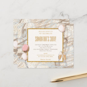 Budget Parties scintillant Fille 30e fête Invitati