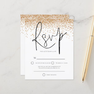 Budget Parties scintillant or Confetti Mariage RSV