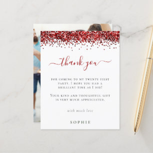 Budget Parties scintillant rouge Photo 21e anniver