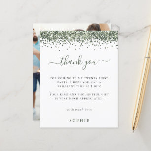 Budget Parties scintillant verte Photo 21e anniver