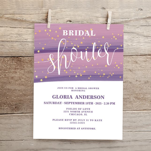 Budget Pastel Mauve Céleste Fête des mariées (Créateur téléchargé)