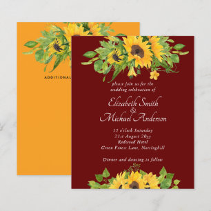 Budget Pays Tournesols Bourgogne Mariage Invite
