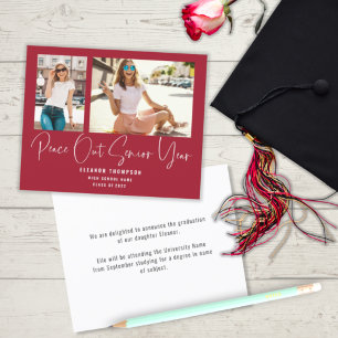 Budget Peace Out 2 Photo 2022 Grad Red Annonce