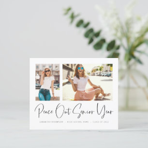 Budget Peace Out 2 Photos 2022 Grad Faire-part