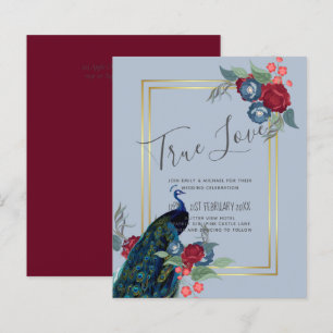 BUDGET Peacock Bleu Bourgogne Mariage de automne d