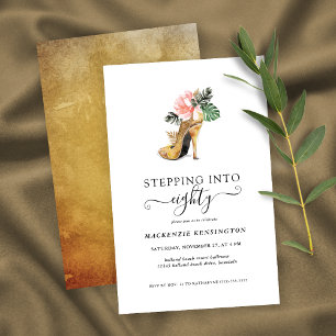 Budget Pénétrer Dans 80 Talons D'Or Floral Anniver