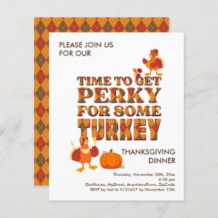 Budget PERKY POUR TURQUIE Thanksgiving Dîner Invit