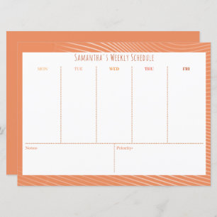 Budget personnalisé Orange Horaire hebdomadaire