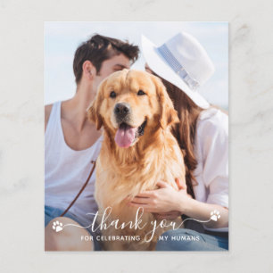 Budget Pet Photo Chien Mariage Merci Cartes