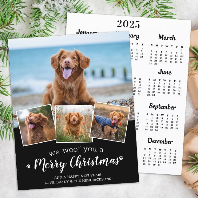 Budget Pet Photo Dog Joyeux Noël 2025 Calendrier (Créateur téléchargé)
