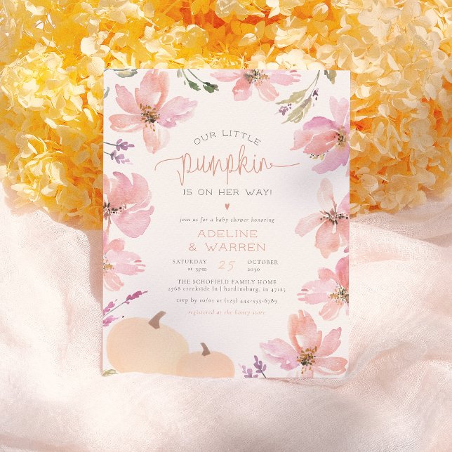 Budget Petit Citrouille Automne Floral Girl Baby s (Créateur téléchargé)