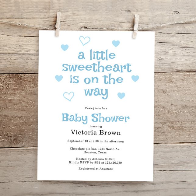 Budget Petite amoureuse Baby shower garçon Invitat (Créateur téléchargé)