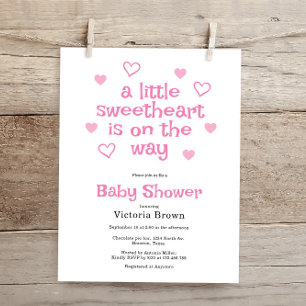 Budget Petite amoureuse fille Baby shower Invitati