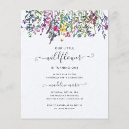 BUDGET Petite fête d'anniversaire Fleur sauvage