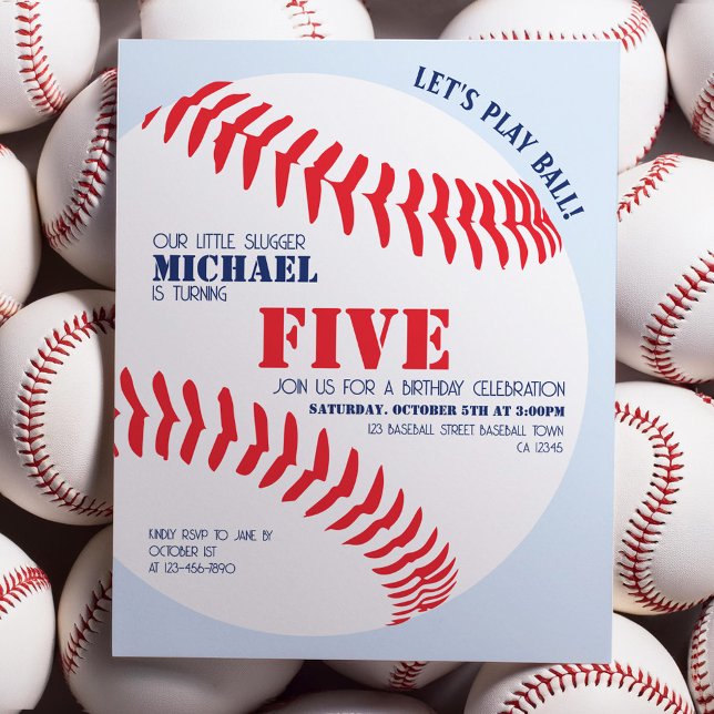 Budget Petite lugger Baseball Invitation Anniversa (Créateur téléchargé)