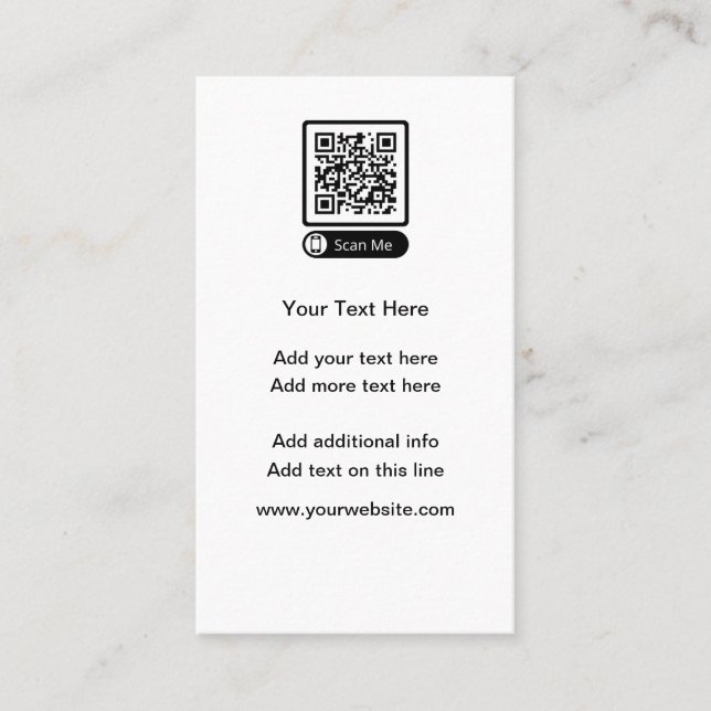 Budget Petite quantité Code QR Cartes de visite (Devant)